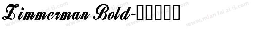 Zimmerman Bold字体转换